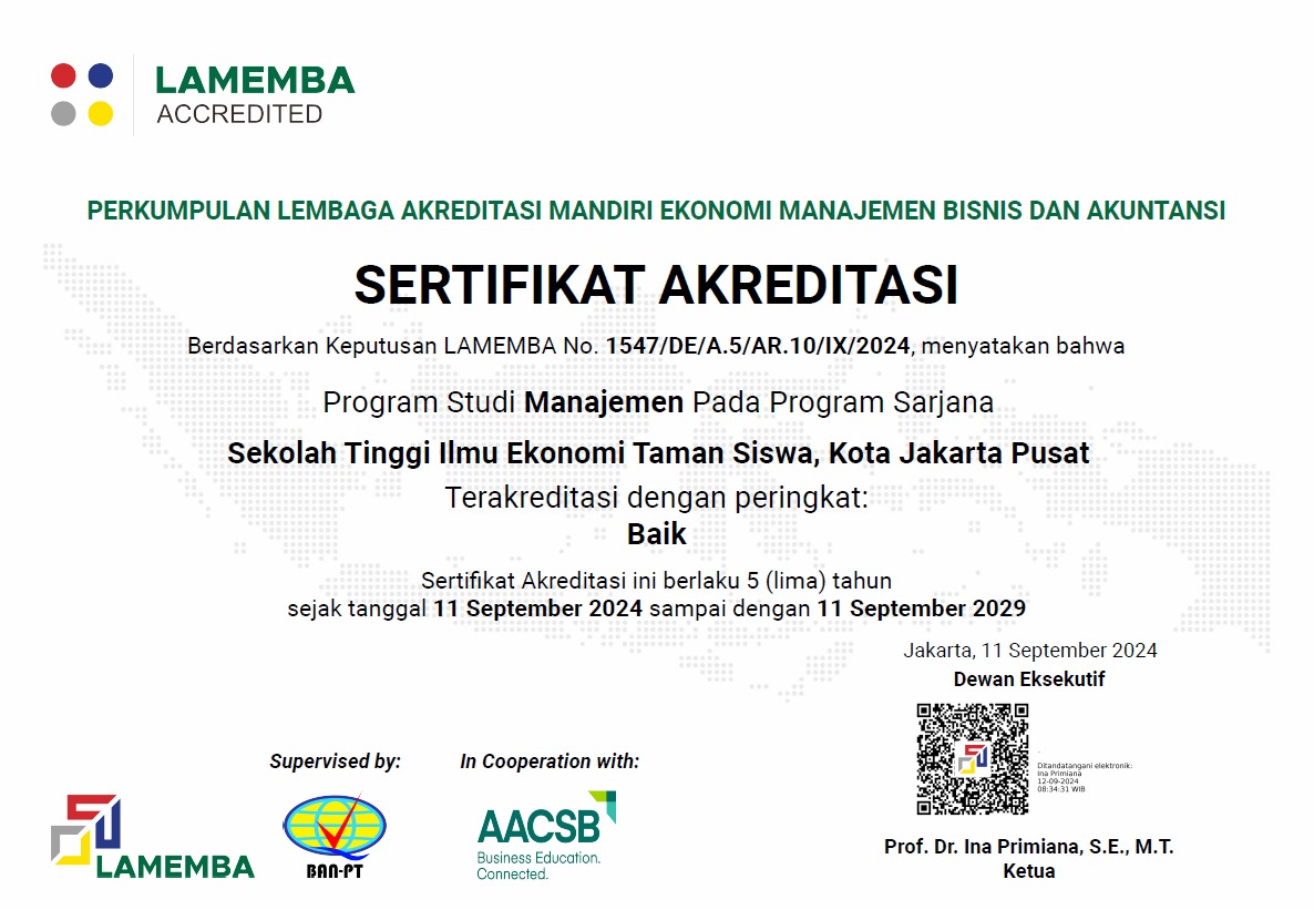 Sertifikat Akreditasi Manajemen